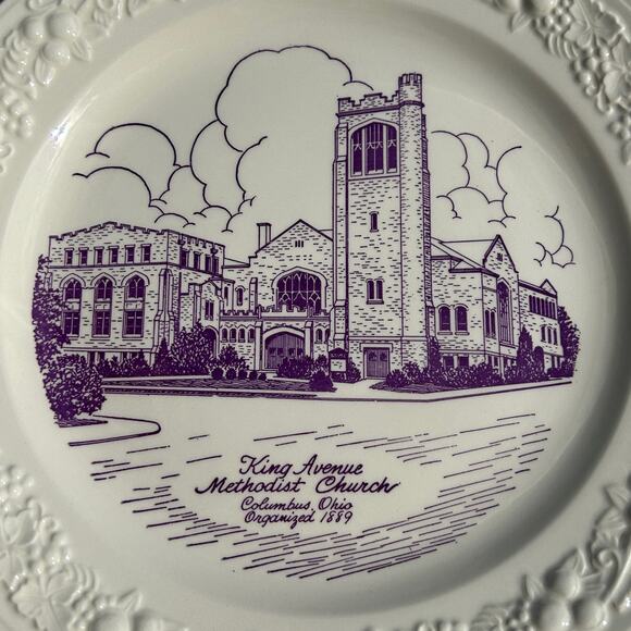 VTG Columbus Ohio Collector Plate King Avenue Methodist Church Homer Laughlin - Picture 5 of 7